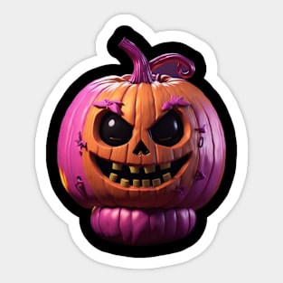 Halloween pink pumpkin Sticker